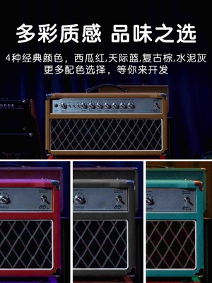 カスタムダムブルクローン 2025 オーバードライブリバー 50ワット ハンドワイヤードチューブ ヘッド スウェード ブルー JJチューブ 50W サプライヤー