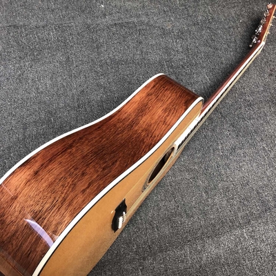 オーダーメイド 41 インチ J-45 ホンジュラス 木製アコースティックギター, SOLID BACK SIDE サプライヤー