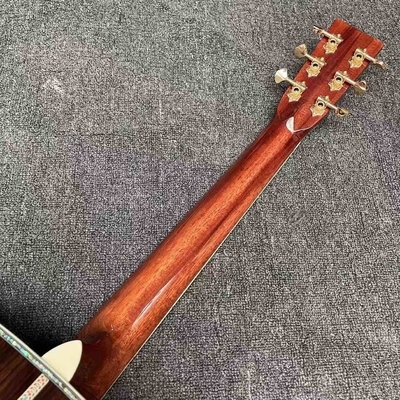 オーダーメイドOMボディ 黄色塗装 音響式電気ギター SOLID ROSEWOOD バックサイド サプライヤー