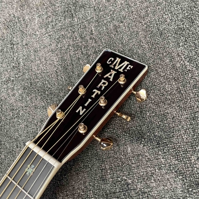 オーダーメイドOMボディ 黄色塗装 音響式電気ギター SOLID ROSEWOOD バックサイド サプライヤー