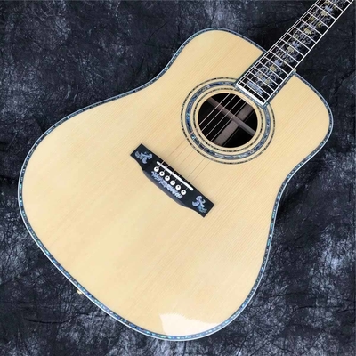カスタムマーティンスタイル デラックス D-100AA 全固木 41インチ D型スプルース アコースティックギター アバロン サプライヤー