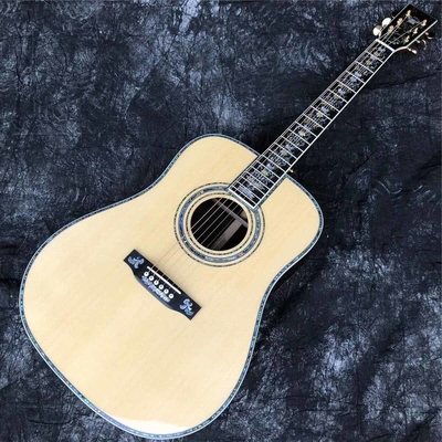 カスタムマーティンスタイル デラックス D-100AA 全固木 41インチ D型スプルース アコースティックギター アバロン サプライヤー