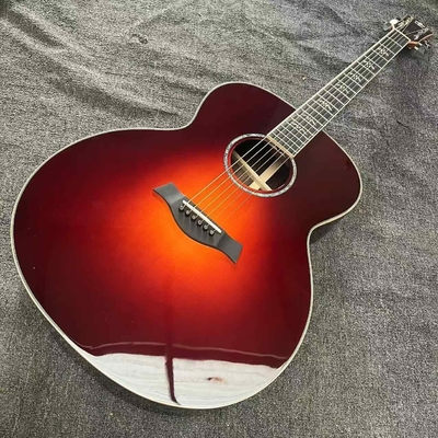 Custom Taylor Style 818 Body Deep Sunburst Solid Rosewood Back Side Acoustic Guitar X Bracing Bone Nut サプライヤー