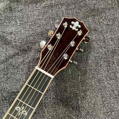 Custom Taylor Style 818 Body Deep Sunburst Solid Rosewood Back Side Acoustic Guitar X Bracing Bone Nut サプライヤー