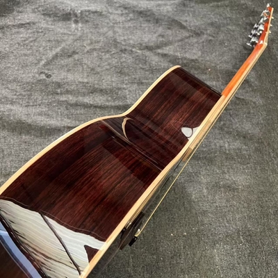Custom Taylor Style 818 Body Deep Sunburst Solid Rosewood Back Side Acoustic Guitar X Bracing Bone Nut サプライヤー