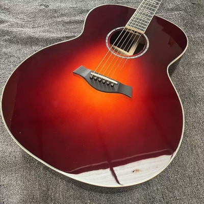 Custom Taylor Style 818 Body Deep Sunburst Solid Rosewood Back Side Acoustic Guitar X Bracing Bone Nut サプライヤー