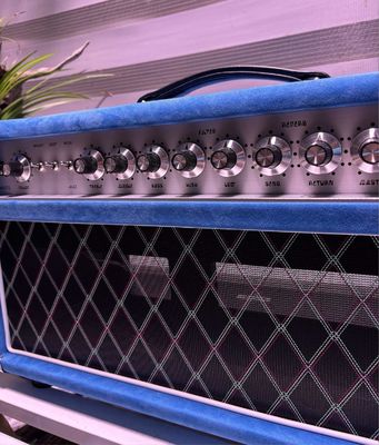 カスタムDスタイル スチール弦 シンガーヘッド 20W 50W 100W スエードブルーカラー、グランドアンプ SSSモデル サプライヤー
