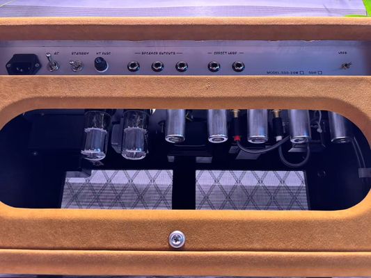 カスタムダムブルCLONE スチールストリングシンガーヘッド 20W 50W 100W スウェードブラウン色,グランドアンプ SSSモデル サプライヤー
