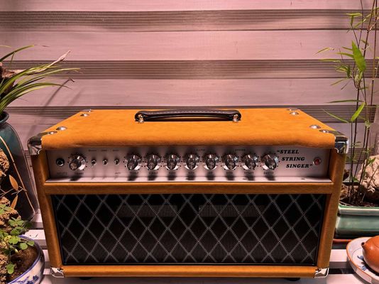 カスタムダムブルCLONE スチールストリングシンガーヘッド 20W 50W 100W スウェードブラウン色,グランドアンプ SSSモデル サプライヤー