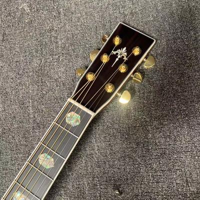 Custom M Style Solid Cedar Top D45caa Dreadnought Acoustic Guitar with Solid Rosewood Back Side, customized logo on headstock サプライヤー