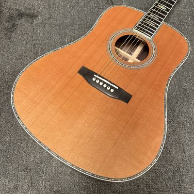 Custom M Style Solid Cedar Top D45caa Dreadnought Acoustic Guitar with Solid Rosewood Back Side, customized logo on headstock サプライヤー