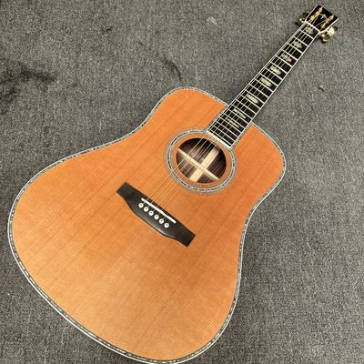 Custom M Style Solid Cedar Top D45caa Dreadnought Acoustic Guitar with Solid Rosewood Back Side, customized logo on headstock サプライヤー