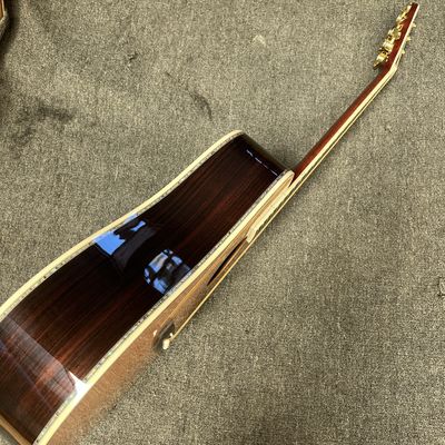 Custom M Style Solid Cedar Top D45caa Dreadnought Acoustic Guitar with Solid Rosewood Back Side, customized logo on headstock サプライヤー