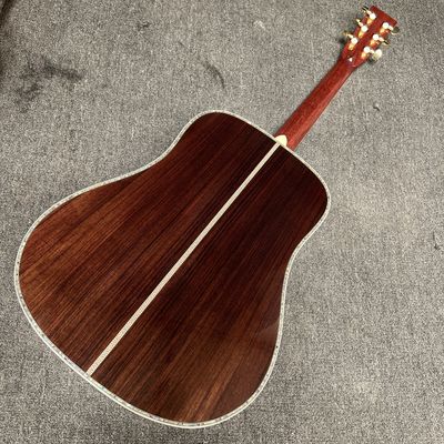 Custom M Style Solid Cedar Top D45caa Dreadnought Acoustic Guitar with Solid Rosewood Back Side, customized logo on headstock サプライヤー