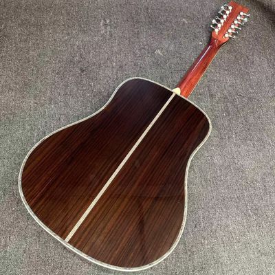 Custom M Style 12 Strings Solid Spruce Top Dreadnought Acoustic Guitar, Customized Logo on Headstock サプライヤー