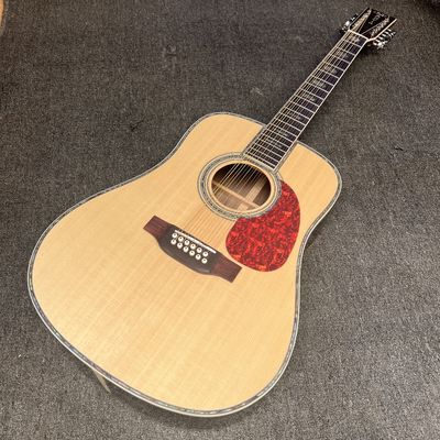 Custom M Style 12 Strings Solid Spruce Top Dreadnought Acoustic Guitar, Customized Logo on Headstock サプライヤー