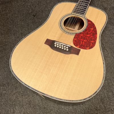 Custom M Style 12 Strings Solid Spruce Top Dreadnought Acoustic Guitar, Customized Logo on Headstock サプライヤー