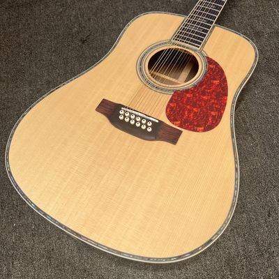 Custom M Style 12 Strings Solid Spruce Top Dreadnought Acoustic Guitar, Customized Logo on Headstock サプライヤー