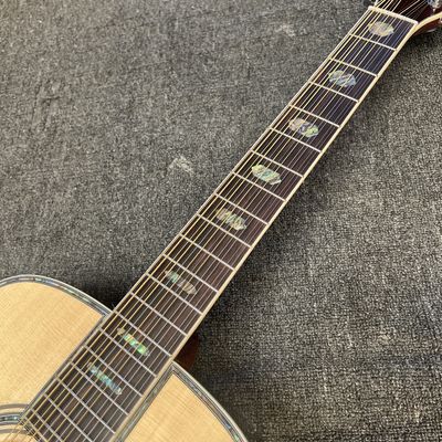 Custom M Style 12 Strings Solid Spruce Top Dreadnought Acoustic Guitar, Customized Logo on Headstock サプライヤー