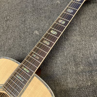 Custom M Style 12 Strings Solid Spruce Top Dreadnought Acoustic Guitar, Customized Logo on Headstock サプライヤー