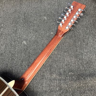 Custom M Style 12 Strings Solid Spruce Top Dreadnought Acoustic Guitar, Customized Logo on Headstock サプライヤー