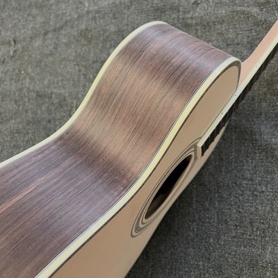 Custom Solid Spruce Top OM Kits Acoustic Guitar without Finishing, Customized Logo on Headstock サプライヤー