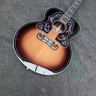 カスタム BOB DYLAN GIBSON スタイル SJ 200 アコースティック ギター (サンバースト、ココボロ バックサイド付き) サプライヤー