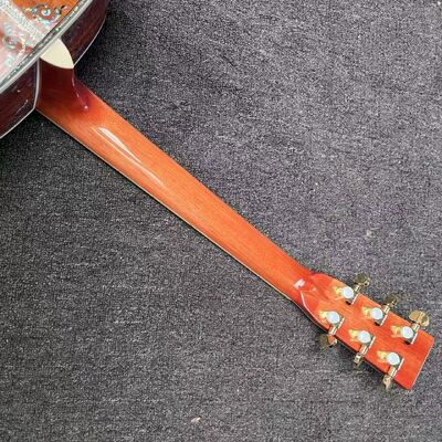 カスタム 6/12 弦ソリッド KOA バックサイドアバロンバインディングアコースティックギター、アバロンのカスタマイズされたロゴ付き サプライヤー