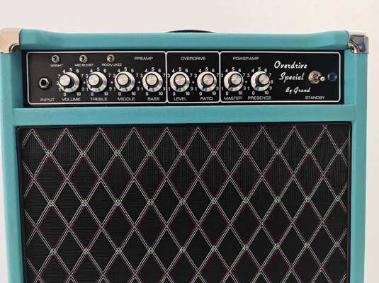 カスタムハンドワイヤードオーバードライブ特殊コンボバルブギターアンプとセレステンA型スピーカーODS20c グランド,JJチューブ,スエードブルー,グランドアンプシリーズ ダムブルスタイルクローン サプライヤー