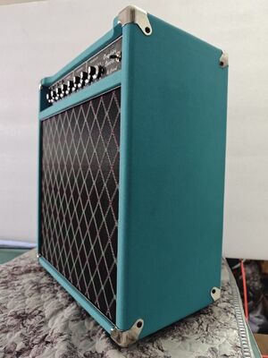 カスタムハンドワイヤードオーバードライブ特殊コンボバルブギターアンプとセレステンA型スピーカーODS20c グランド,JJチューブ,スエードブルー,グランドアンプシリーズ ダムブルスタイルクローン サプライヤー