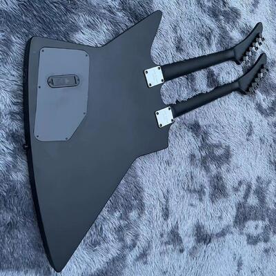 カスタムギターオーダー、ジェームス・ヘットフィールドのESP MX250 ダブルネック6+6弦エレキギター、マット仕上げ サプライヤー