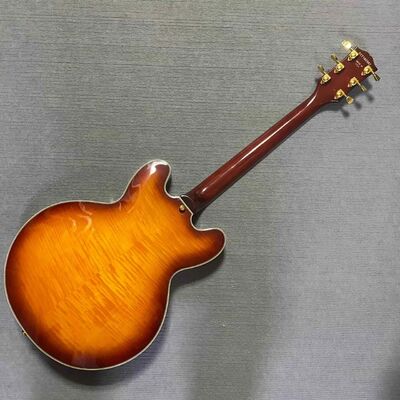 カスタム ギブソン スタイル ES スプリーム バーボン バースト セミホロー ボディ ジャズ エレキギター サプライヤー
