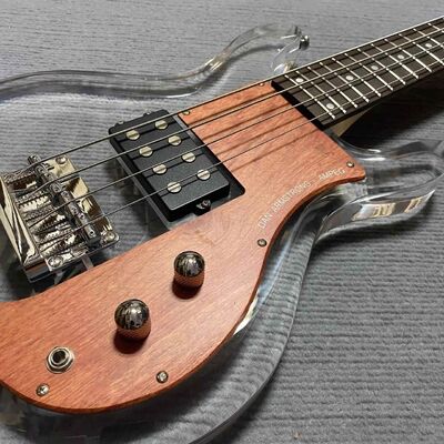 カスタム ダン アームストロング 4 弦アクリル エレクトリック ベース メイプル ネック ローズウッド指板 w/H サプライヤー