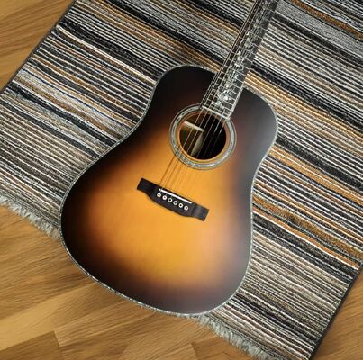 Custom 41 Inch D Body Dreadnought Wide Neck Acoustic Guitar with Solid Cocobolo Back Sides サプライヤー