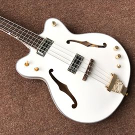 新しいスタイル,中国 カスタム ジャズ ホワイト F 空っぽの体電気ギター,ローズウッド指盤,ビブラートシステム サプライヤー
