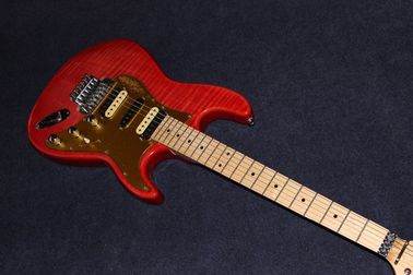 新品 最高品質 赤タイガー・フラーム 電動ギター 固体ベース 木材 カーディオ ストラト メイプル フィンガーボード ローラー 鋼筋 サプライヤー