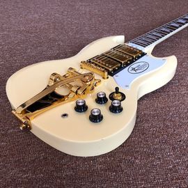 新スタイル 中国カスタムSGジャズ電球ギター ローズウッド指盤3台のピックアップ 金製のハードギター ビブラトシステム サプライヤー
