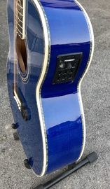 最高のジャンボ 青い炎 メイプル木 アコースティック ギター 固体エボニー ギター カスタマイズされた アコースティック 43インチ ジャンボ ギター サプライヤー