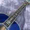オムスタイル アコースティック・ギター アバロン エボニー指板 青いバースト メイプルバック&amp;サイド アコースティック・ギター サプライヤー