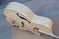 カスタム クラシック Fホール 木材 天然色 空っぽの体 電気ギターの色 送料無料 サプライヤー