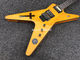 不規則 特殊形状の電気ギター 黄色塗装 ローズウッドの指板 双波の電気ギター 送料無料 サプライヤー