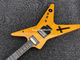不規則 特殊形状の電気ギター 黄色塗装 ローズウッドの指板 双波の電気ギター 送料無料 サプライヤー