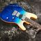 2021年 新スタイル 燃える メイプル トップ 青いカスタマイズされた電気ギター サプライヤー