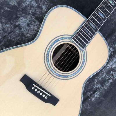 オーダーメイド 工場製 グランド アコースティック クラシック ギター 40 インチ OM ボディ アコースティック ギター 固い スプルース トップ エボニー フィンガーボード Rea サプライヤー