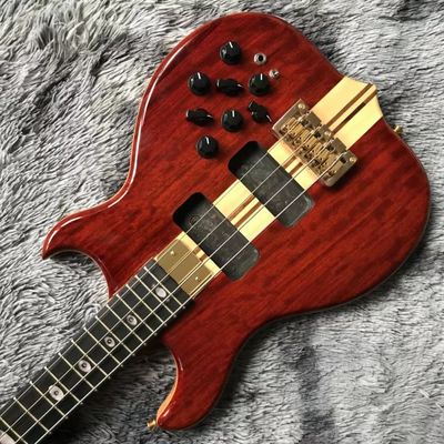 オーダーメイド グランド ALEM マークキング デラックス オーダーメイド 4本の弦 首から身体まで 底切断 心 ウォールナッツ ギター バス サプライヤー