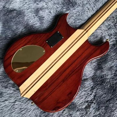オーダーメイド グランド ALEM マークキング デラックス オーダーメイド 4本の弦 首から身体まで 底切断 心 ウォールナッツ ギター バス サプライヤー