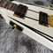 オーダーメイド グランド ジャック 電気ギター ブラックストライプの白い色 金色のハードウェアとギターOEMを受け入れる サプライヤー