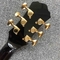オーダーメイド 固いスプルース トップ エボニー 指板 リアル アバロン シェル 結合インレイ 40 インチ 燃える メイプル B サイド アコースティック ギター サプライヤー