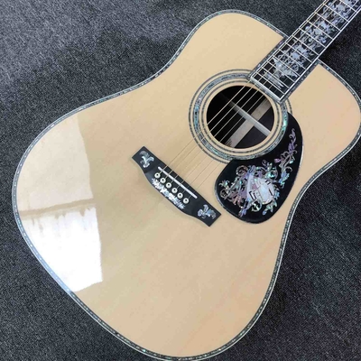 カスタムAAAAA 手作りD100AA 全固木ヴィンテージD ドレッドナウトD100A アコースティックギター デラックス フルアバロン・バインディング サプライヤー