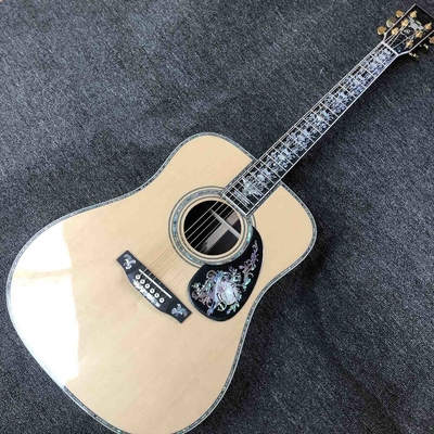 カスタムAAAAA 手作りD100AA 全固木ヴィンテージD ドレッドナウトD100A アコースティックギター デラックス フルアバロン・バインディング サプライヤー